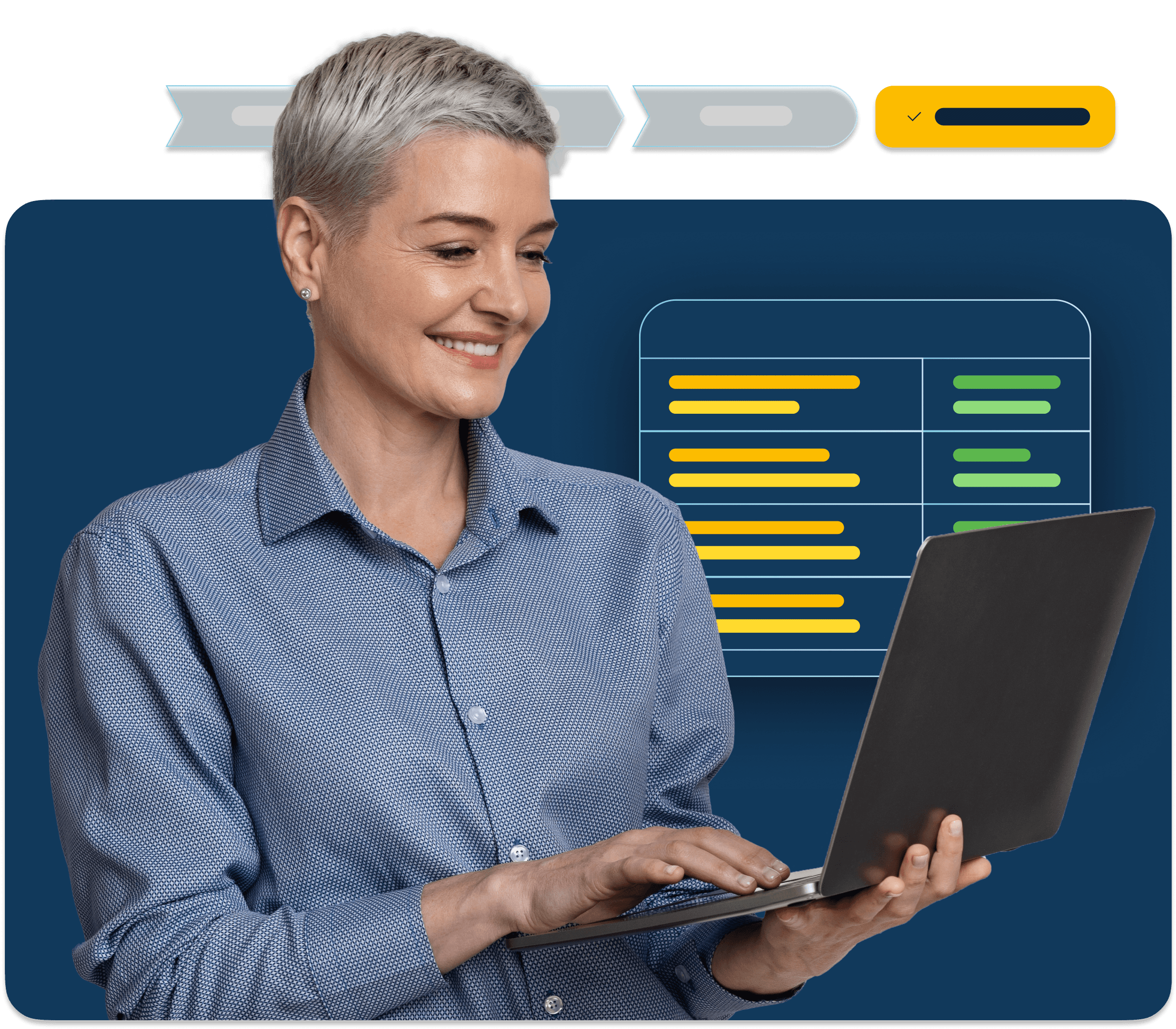 woman working on a laptop