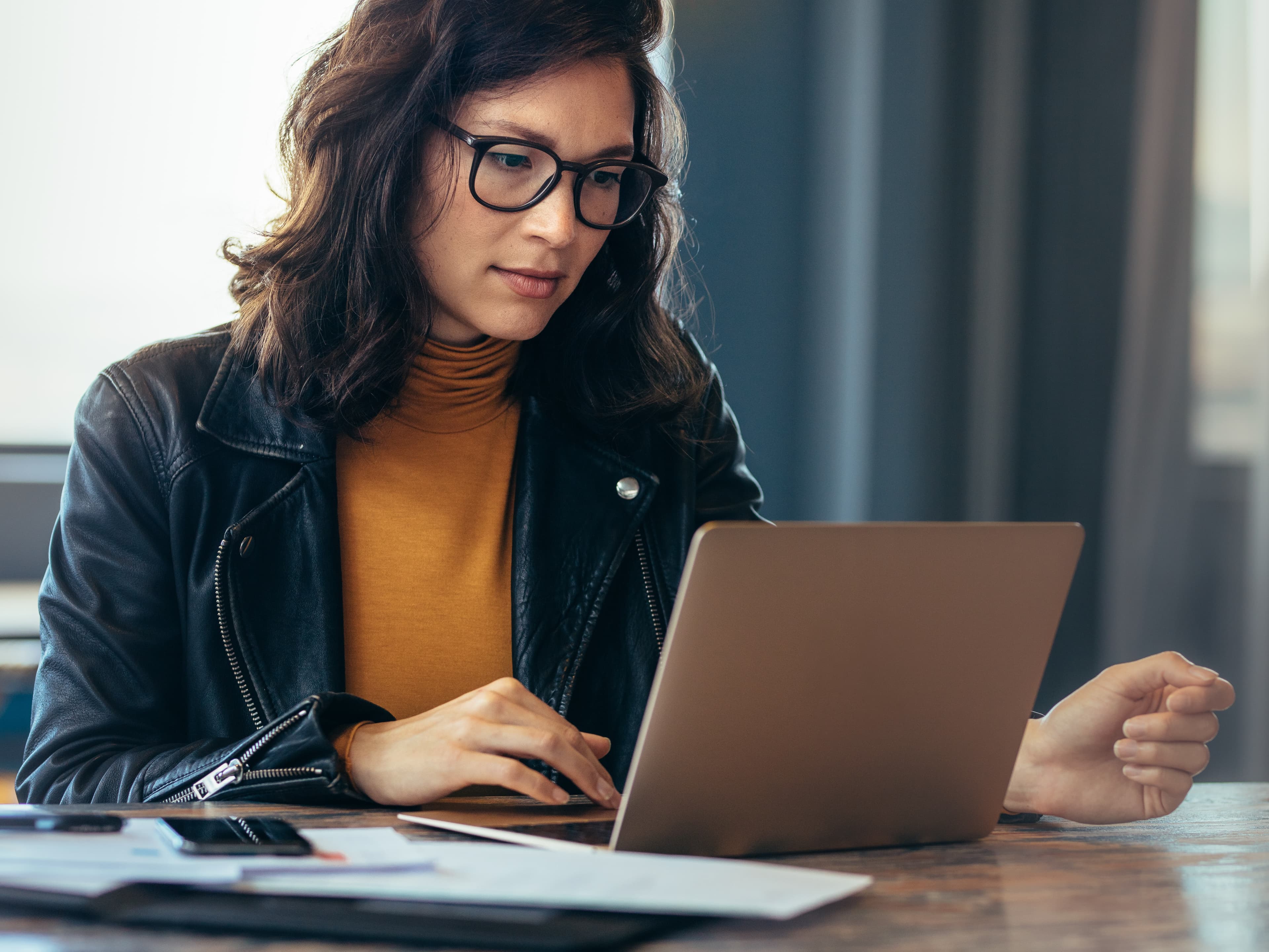 Professional on Laptop