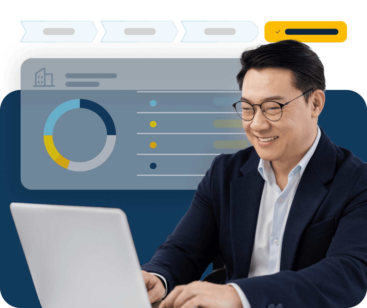 A Man working on a laptop