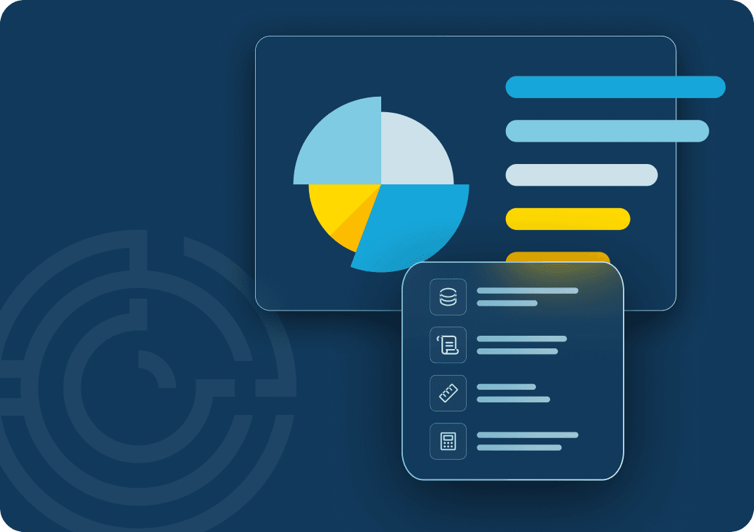 Abstract image showing the niq UI