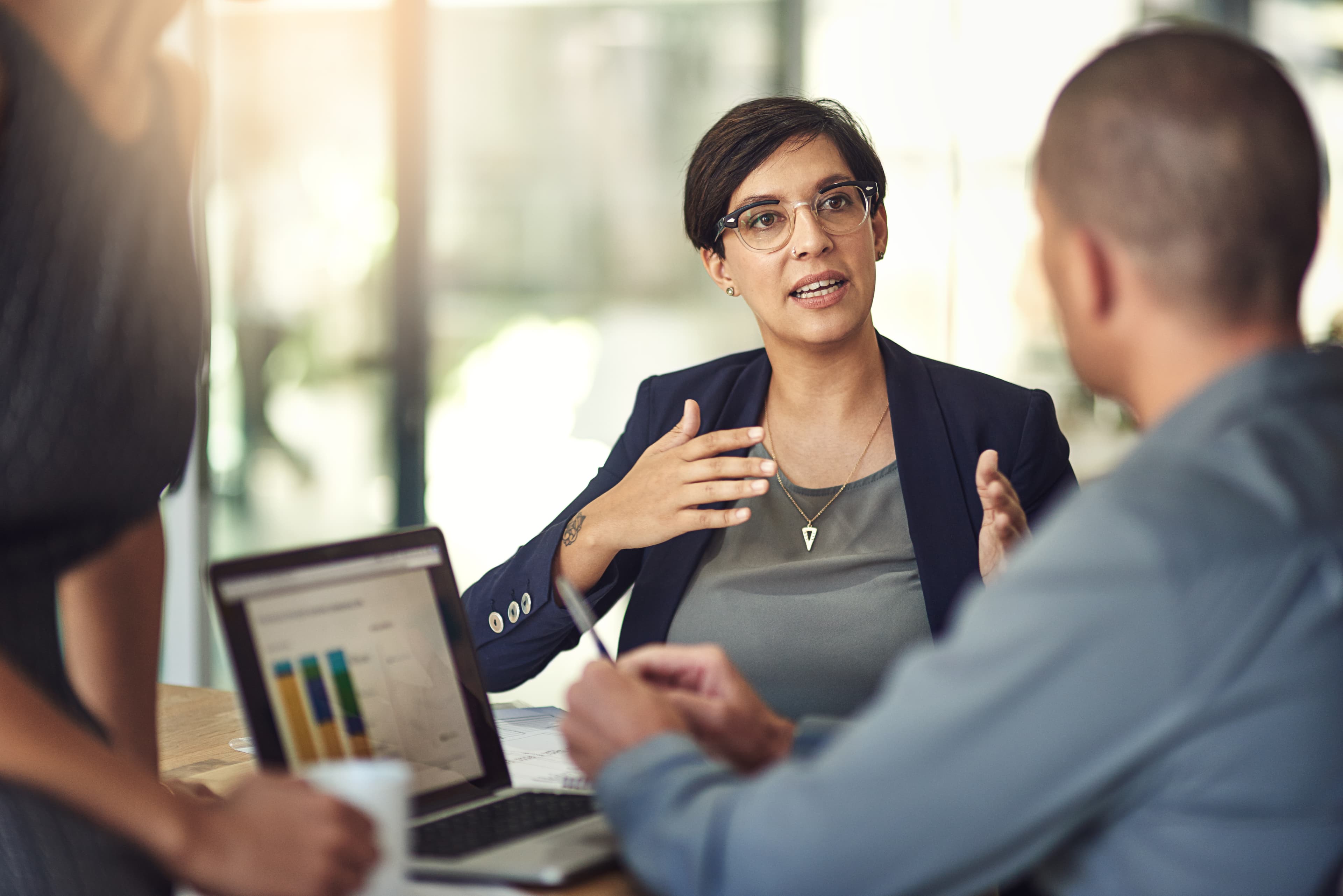 Stock Image - Banking Team Meeting